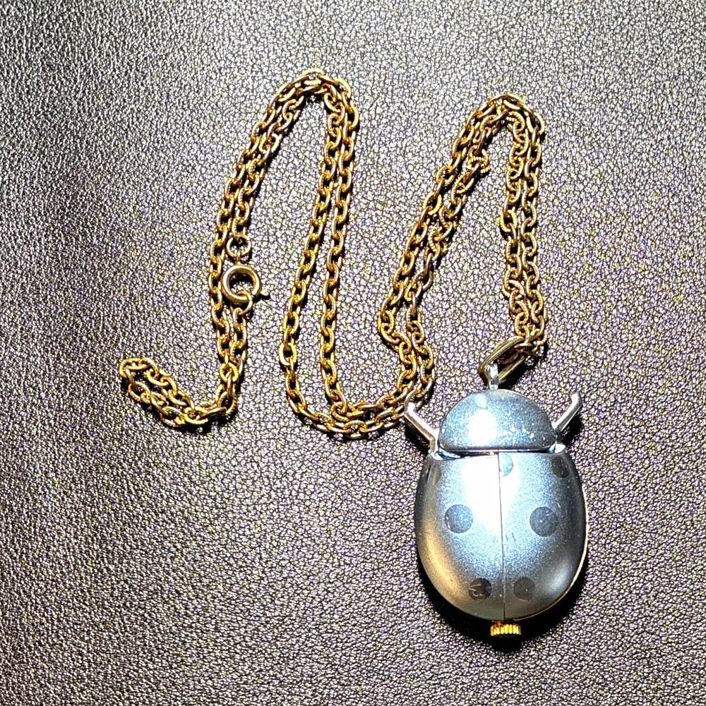 Vintage Lucerne Beetle Pendant Hidden Watch